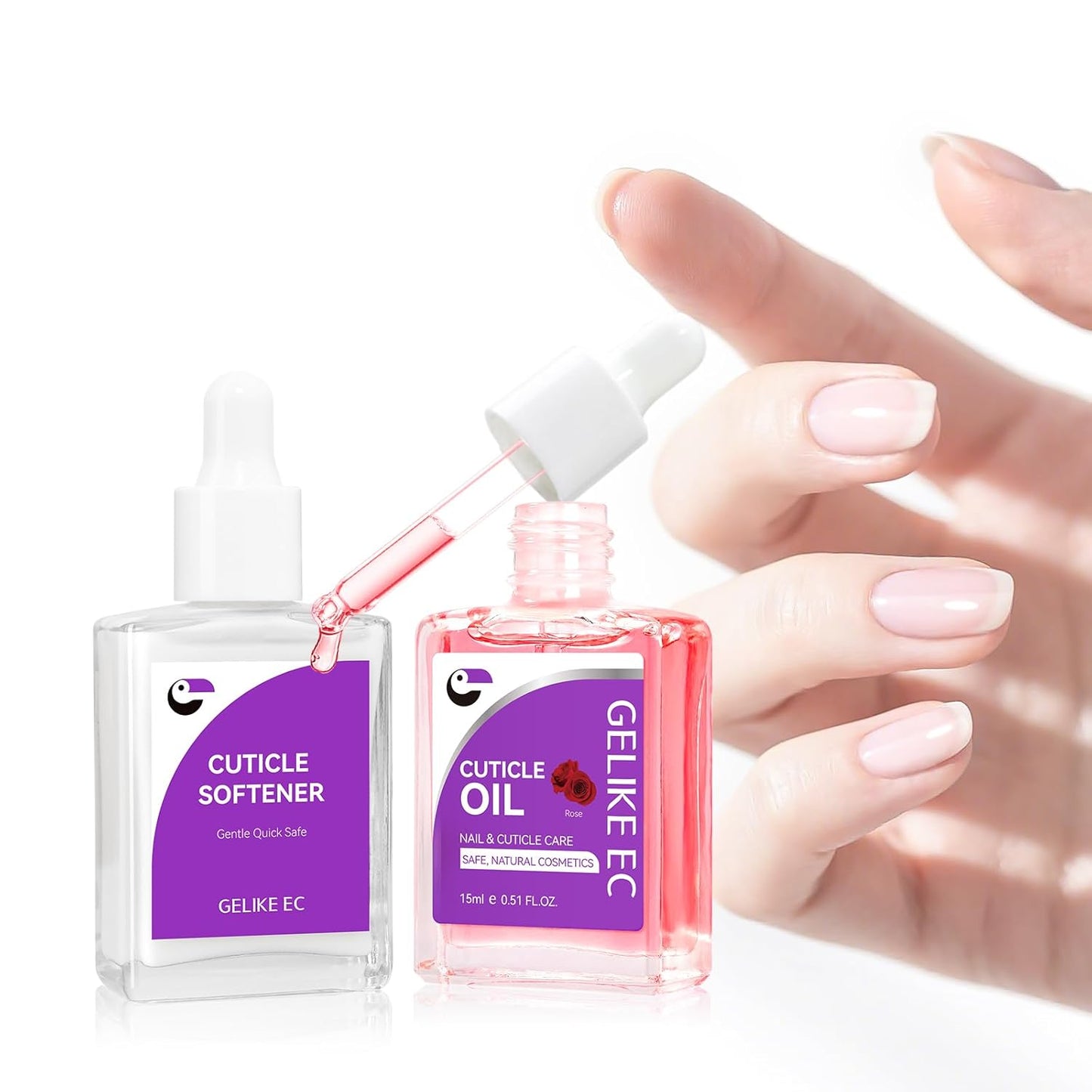 Gelike EC Culicle Softener and Oil Kit FOR SALON AND HOME NAIL CARE