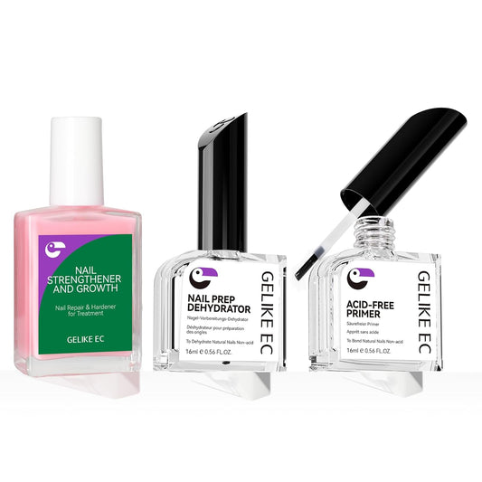 Nail Repair Protein for Thin Nails Bundle with Nail Repair Prep Dehydrator and Primer Kit