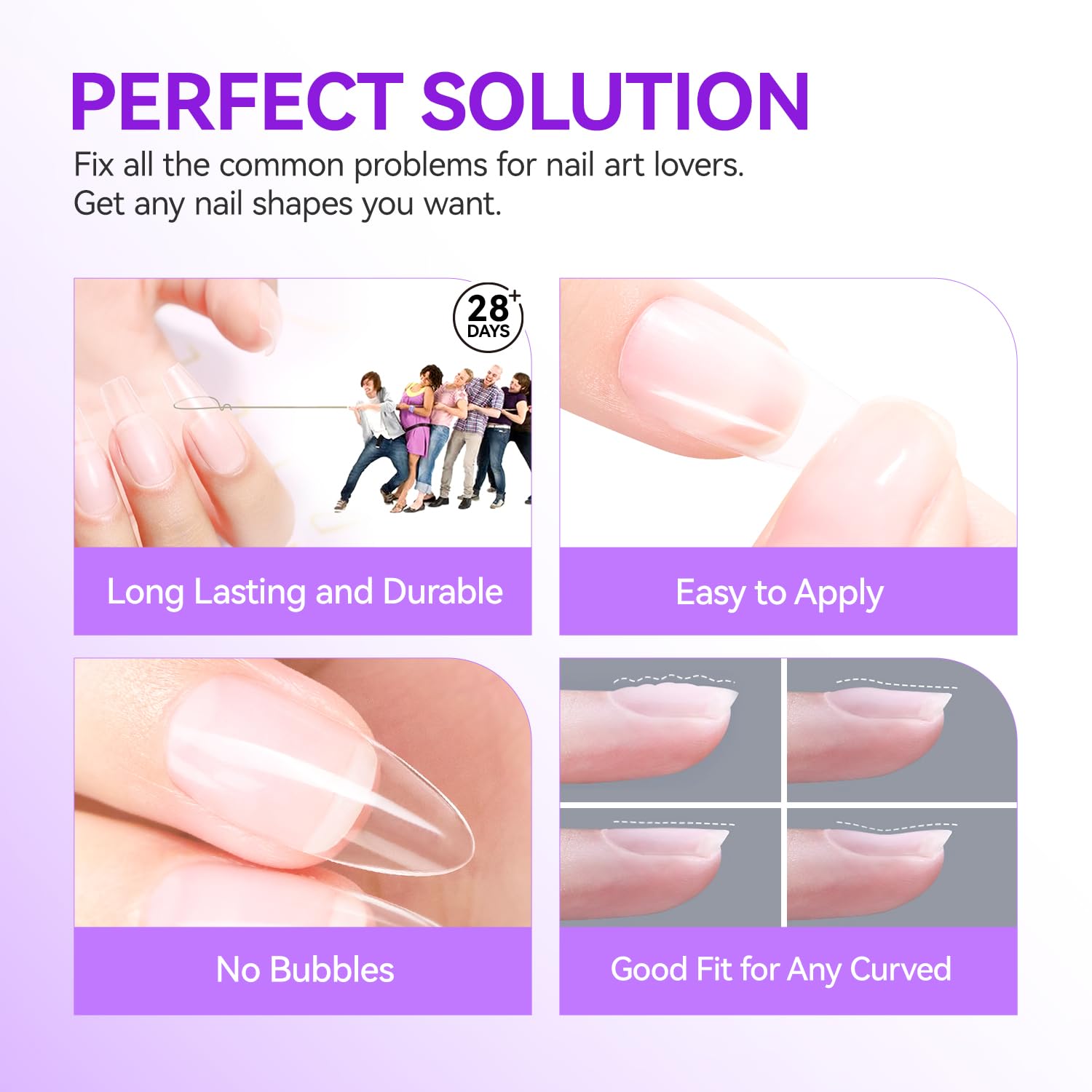 Gelike ec 6 in 1 Nail Glue Gel 32ML 2PCS: Extra Strong Nail Glue for Clear Acrylic Nails Bundle with Mini LED Nail Lamp,UV Light for Nails Easy and Flash Cure Light for Nail Extension System