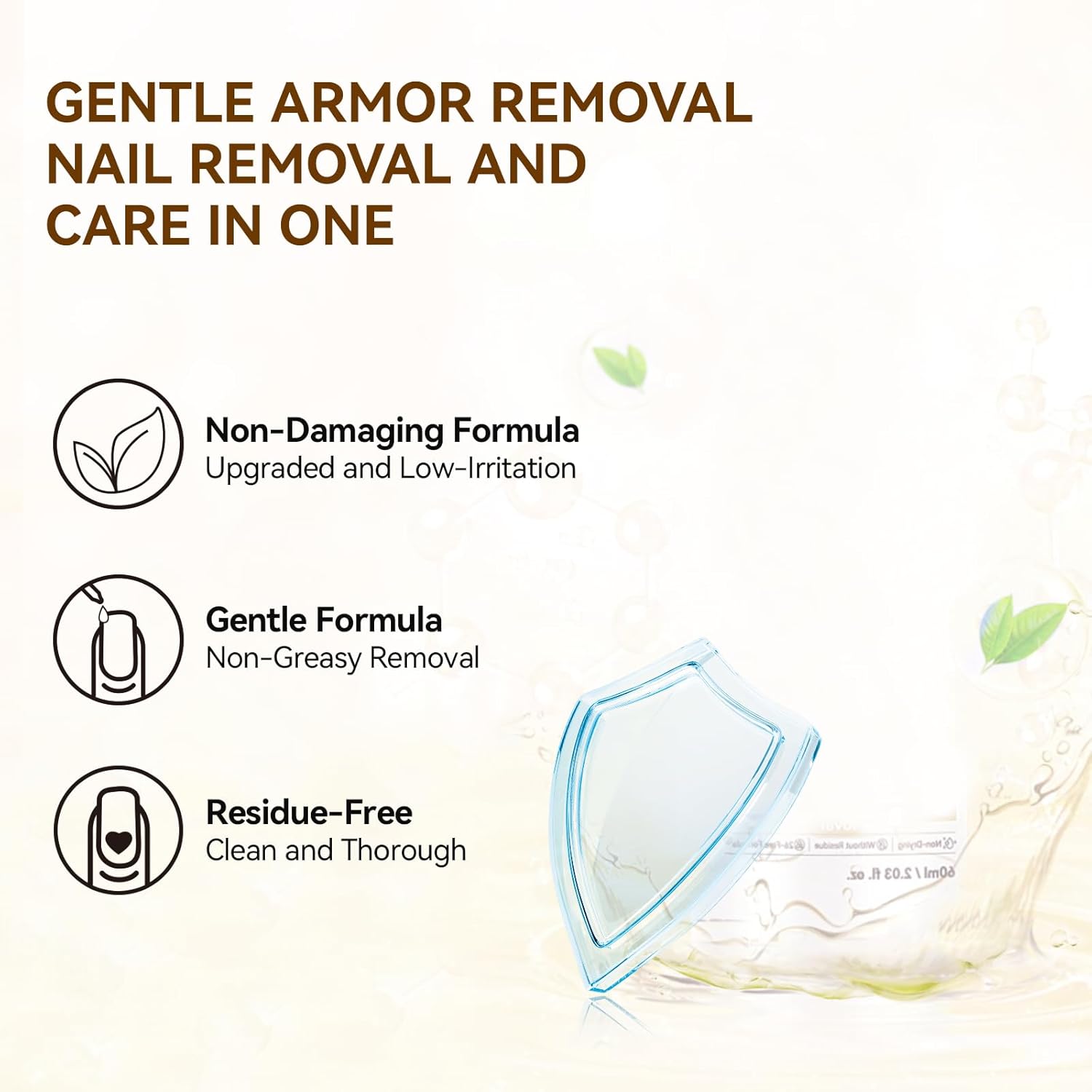 4 in 1 Gentle Nail Remover Oil for Women: Gelike EC Acetone Free Nail Polish Remover for Press on Nails - Easy and Quick for Manucurist 15ml