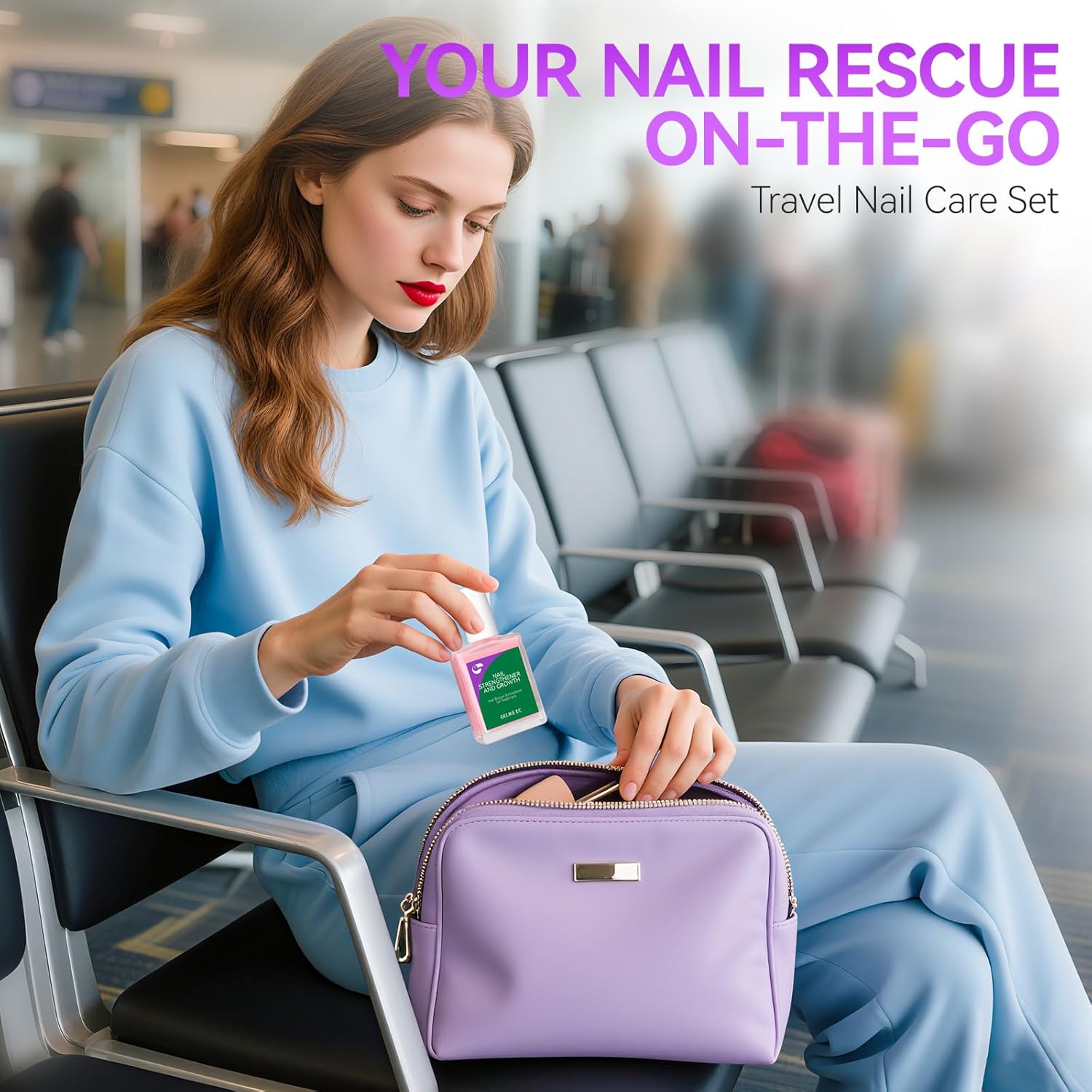 Nail Growth Treatment and Dehydrator Kit: Soft Pink 6-in-1 Strengthener and Dehydrator Set for Stronger in 14 Days - Vegan Allergy-Friendly for Gel Lovers & Sensitive Users