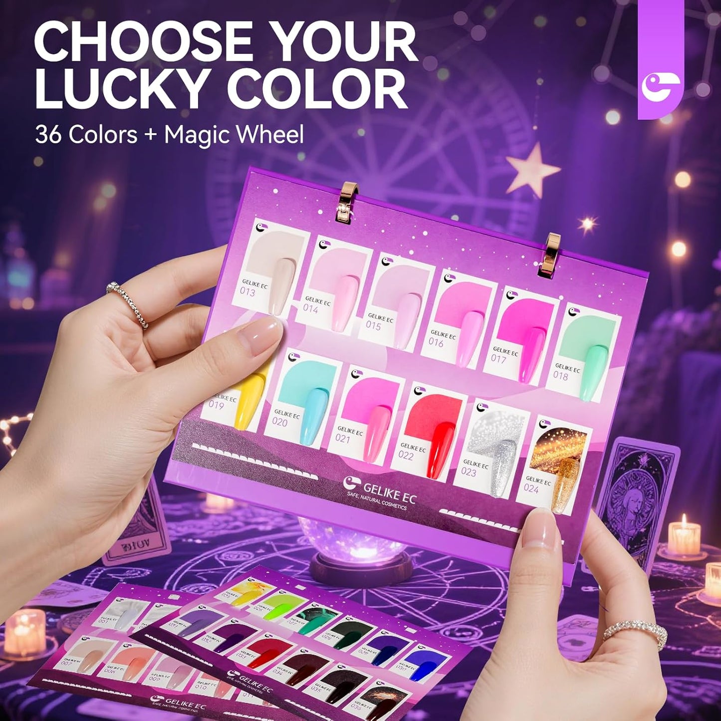 Gelike ec Gel Nail Polish Salon Set: 36Color*16ml Colors Nail Set Manicure for Professional Nail Artists – with Gift Box & Color Guide